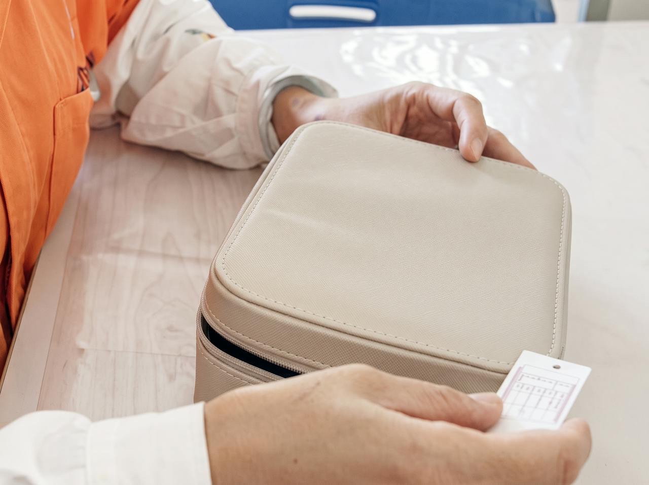 Sample confirmation — a finished sample handed over for approval